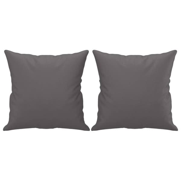 vidaXL 2-sits soffa med prydnadskuddar grå 140 cm konstläder