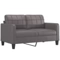 Miniatyrbillede 4 af 8: vidaXL 2-personers sofa med pyntepuder 140 cm kunstlæder grå