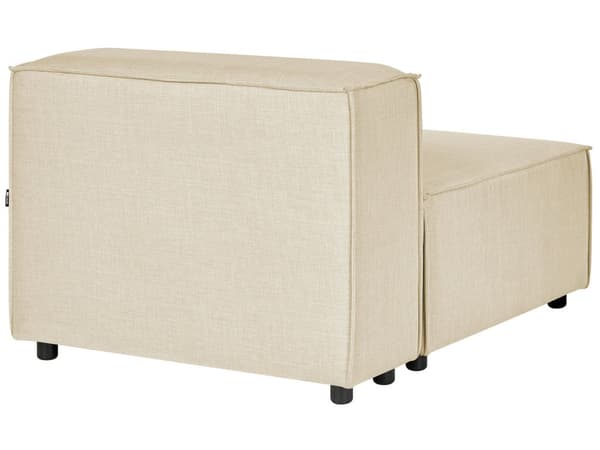 Modulopbygget 1-personers beige hørpolstret sektionssofa
