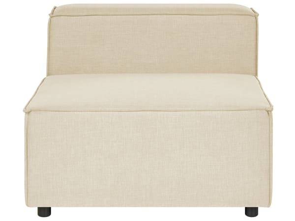Keskimoduuli beige yhdelle pellava muovijalat moduulisohvan osa moderni