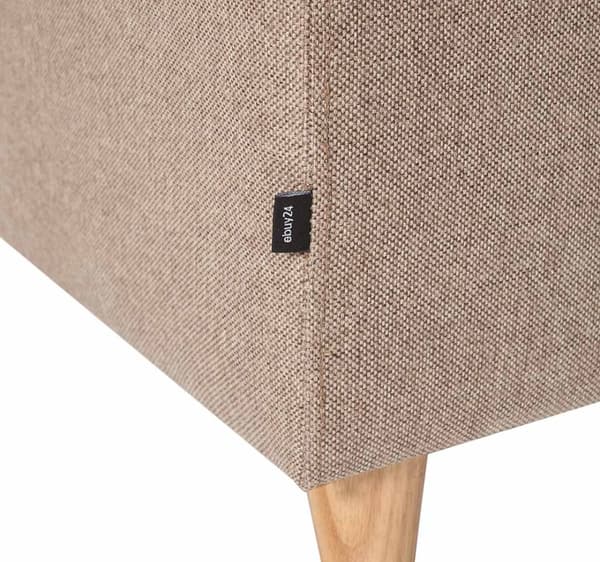 Marino schäslongsoffa 3-sits tyg sandfärgad.
