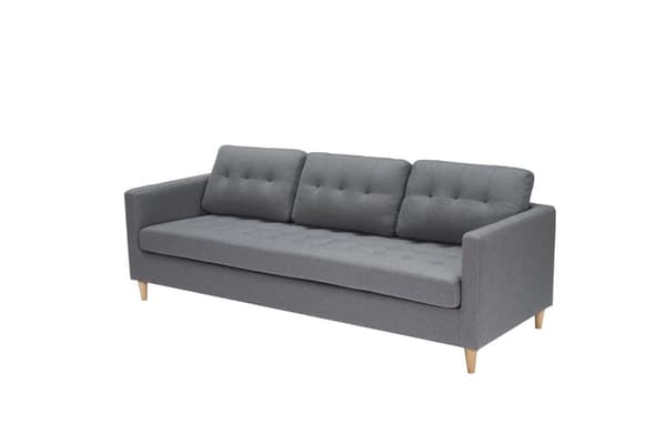 Marino sofa 3 pers. stof grå.
