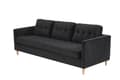 Miniatyrbillede 3 af 9: Marino sofa 3 pers. velour sort.