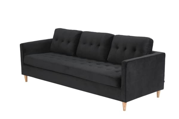 Marino sofa 3 pers. velour sort.
