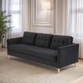 Miniatyrbillede 5 af 9: Marino sofa 3 pers. velour sort.