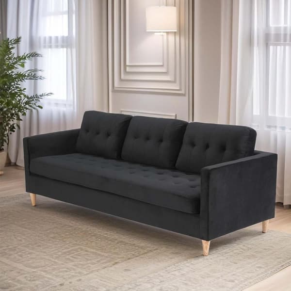 Marino sofa 3 pers. velour sort.