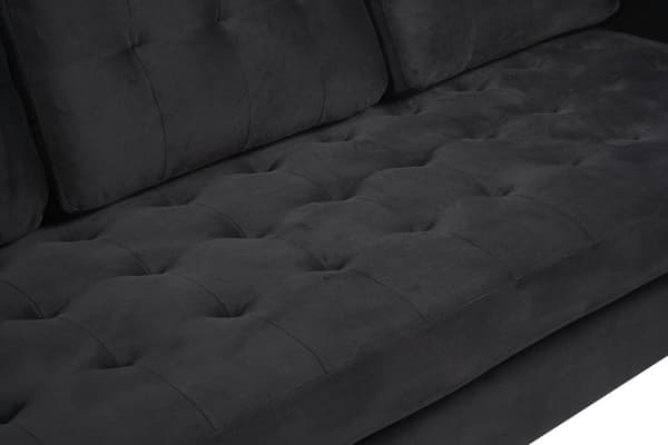 Marino sofa 3 pers. velour sort.
