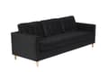 Miniatyrbillede 2 af 9: Marino sofa 3 pers. velour sort.