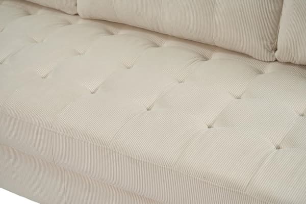 Marino sofa 3 seter fløyel sandfarget.