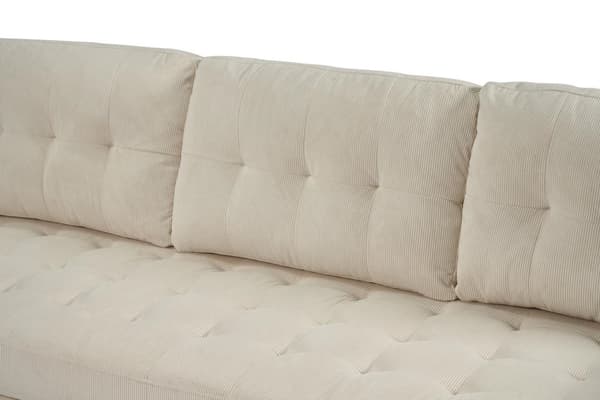 Marino sofa 3 seter fløyel sandfarget.