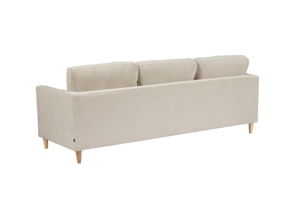 Marino sofa 3 seter fløyel sandfarget.