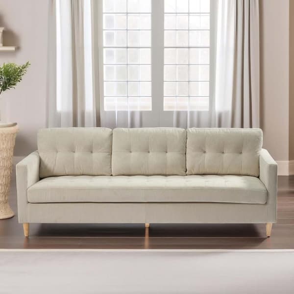 Marino sofa 3 seter fløyel sandfarget.
