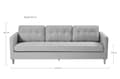 Miniatyrbilde 9 av 9: Marino sofa 3 seter fløyel sandfarget.