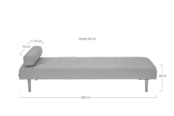 Marino daybed stoff brun.