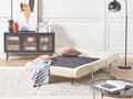 Miniatyrbillede 5 af 11: Sovesofa creme velour sofa til stuen værelse med sovefunktion metal sølv ben pude moderne design