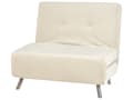 Miniatyrbillede 6 af 11: Sovesofa creme velour sofa til stuen værelse med sovefunktion metal sølv ben pude moderne design