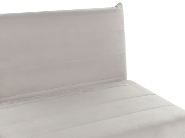 Sammenklappelig 1-personers sofa lysegrå velour træben sofa med sovefunktion ekstra pude moderne design
