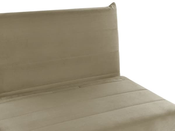 Sammenklappelig 1-personers sofa olivengrøn velour træben sofa med sovefunktion ekstra pude moderne design