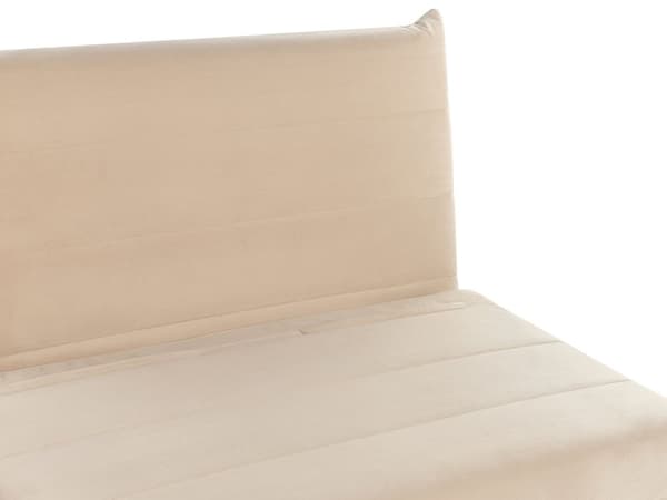 Små Bäddsoffa Beige Tyg 1-sits Utfällbar Sovfunktion Armlös Skandinavisk