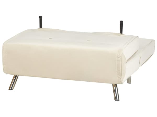 Bäddsoffa Krämvit Tyg Bäddsoffa Utfällbar Stol Säng