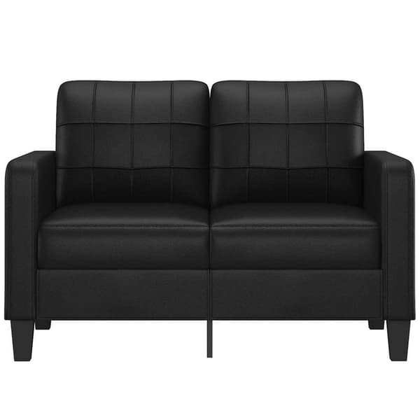 vidaXL 2-personers sofa 120 cm kunstlæder sort