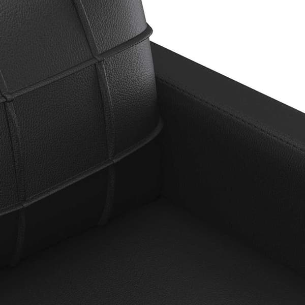 vidaXL 2-personers sofa 120 cm kunstlæder sort