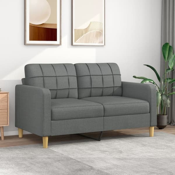 vidaXL 2-personers sofa 140 cm stof mørkegrå