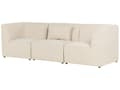 Pikkukuva 5 / 11: Sohva vaalea beige kolmelle vakosamettiverhoilu modulaarinen koristetyyny minimalistinen