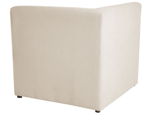 Sohva vaalea beige kolmelle vakosamettiverhoilu modulaarinen koristetyyny minimalistinen