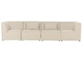 Pikkukuva 4 / 11: Sohva vaalea beige neljälle vakosamettiverhoilu modulaarinen koristetyynyt minimalistinen