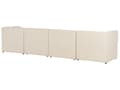 Pikkukuva 6 / 11: Sohva vaalea beige neljälle vakosamettiverhoilu modulaarinen koristetyynyt minimalistinen