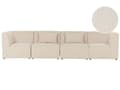 Pikkukuva 1 / 11: Sohva vaalea beige neljälle vakosamettiverhoilu modulaarinen koristetyynyt minimalistinen