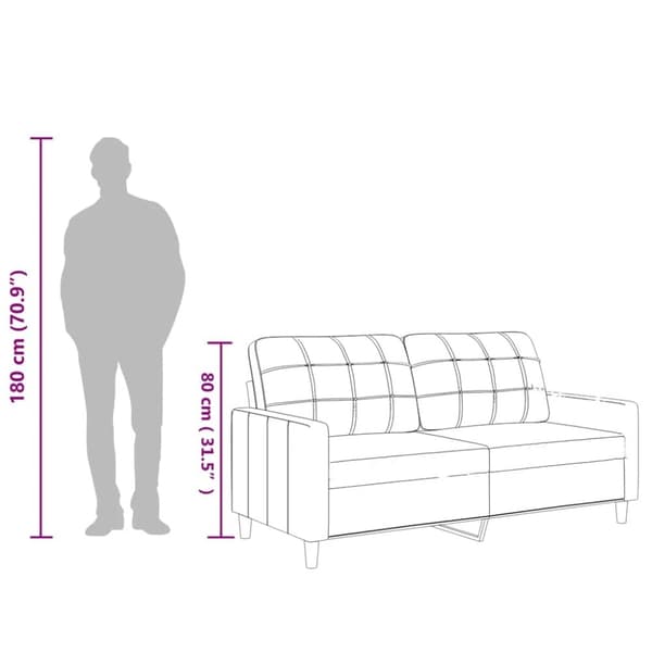 vidaXL 2-personers sofa 140 cm kunstlæder cappuccino