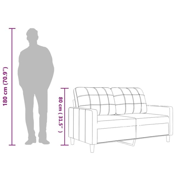 vidaXL 2-personers sofa 120 cm kunstlæder cappuccino