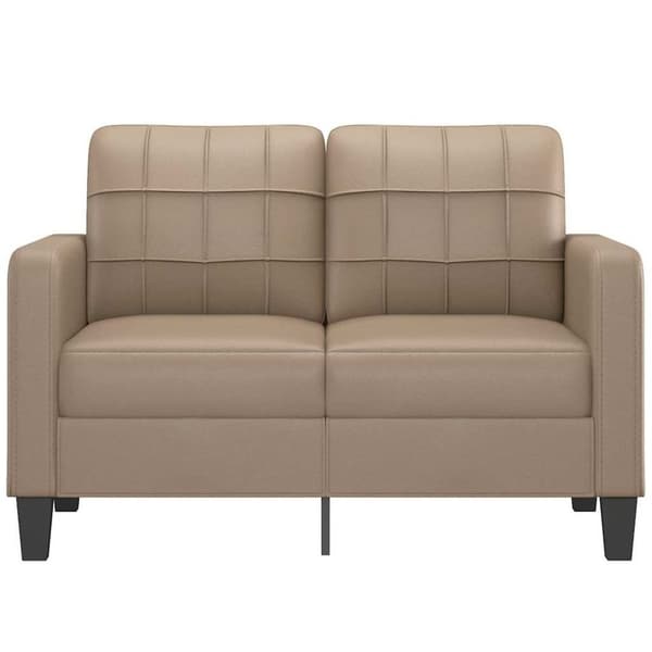 vidaXL 2-sitssoffa cappuccino 120 cm konstläder