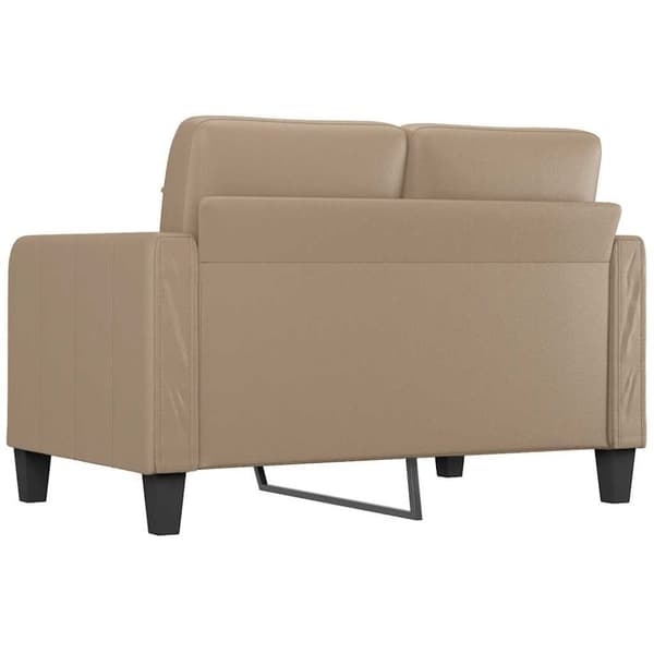 vidaXL 2-sitssoffa cappuccino 120 cm konstläder