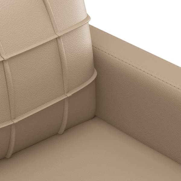 vidaXL 2-sitssoffa cappuccino 120 cm konstläder