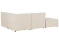 Pikkukuva 6 / 11: Kulmasohva vaalea beige kolmelle vakosamettiverhoilu modulaarinen vasen rahi koristetyynyt minimalistinen