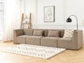 Miniatyrbild 2 av 11: Modular 4-sitssoffa Taupe Manchester Sektionssoffa 4 Delar Soffa Modern Minimalistisk Stil