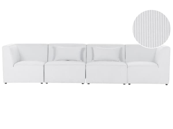 Modular 4-sitssoffa Off-White Manchester Sektionssoffa 4 Delar Soffa Modern Minimalistisk Stil