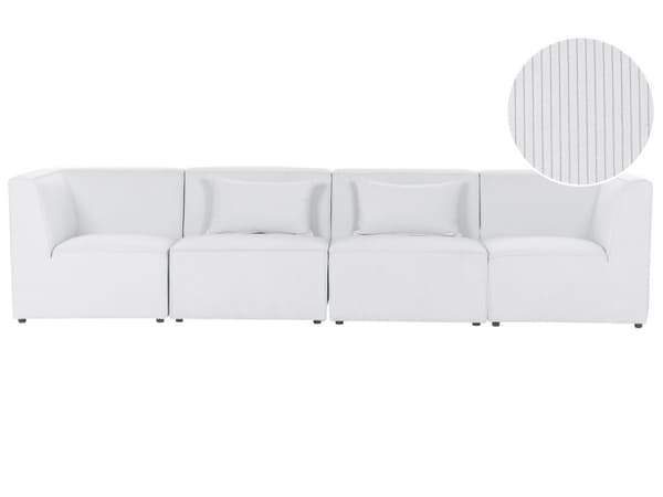 Modular 4-sitssoffa Off-White Manchester Sektionssoffa 4 Delar Soffa Modern Minimalistisk Stil