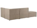 Miniatyrbillede 6 af 11: Modulsofa Taupe Fløjl 3 Personers Designer Klassisk Flyder L formet Sofa med Høj Ryg Stue Hjørnesofa med Fodskammel Høj Kvalitet Stofsofa