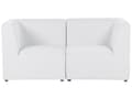Miniatyrbillede 4 af 11: Modulsofa Off White Fløjl 2 Personers Loveseat Designer Blød Klassisk Flyder Sofa med Høj Ryg Moderne Stue Indretning Høj Kvalitet Stofsofa
