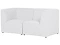 Miniatyrbillede 5 af 11: Modulsofa Off White Fløjl 2 Personers Loveseat Designer Blød Klassisk Flyder Sofa med Høj Ryg Moderne Stue Indretning Høj Kvalitet Stofsofa
