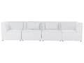 Miniatyrbillede 4 af 11: Modulsofa Off White Fløjl 4 Personers Designer Blød Klassisk Flyder Sofa med Høj Ryg Moderne Stue Indretning Høj Kvalitet Stofsofa