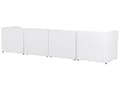 Miniatyrbillede 6 af 11: Modulsofa Off White Fløjl 4 Personers Designer Blød Klassisk Flyder Sofa med Høj Ryg Moderne Stue Indretning Høj Kvalitet Stofsofa