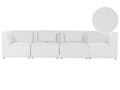 Miniatyrbillede 1 af 11: Modulsofa Off White Fløjl 4 Personers Designer Blød Klassisk Flyder Sofa med Høj Ryg Moderne Stue Indretning Høj Kvalitet Stofsofa