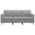 Miniatyrbillede 4 af 10: vidaXL 3-personers sofa 180 cm stof lysegrå