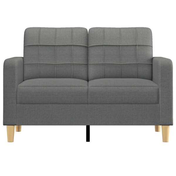 vidaXL Soffa 2-sits mörkgrå 120 cm tyg