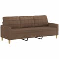 Miniatyrbillede 3 af 10: vidaXL 3-personers sofa 180 cm stof brun